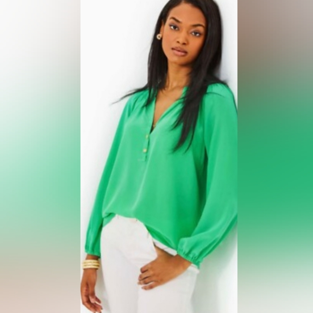 NWT! Lilly Pulitzer Elsa Top Size Medium. Spearmint Color
